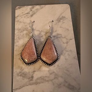 Sandstone Drop Earrings in Sterling Silver